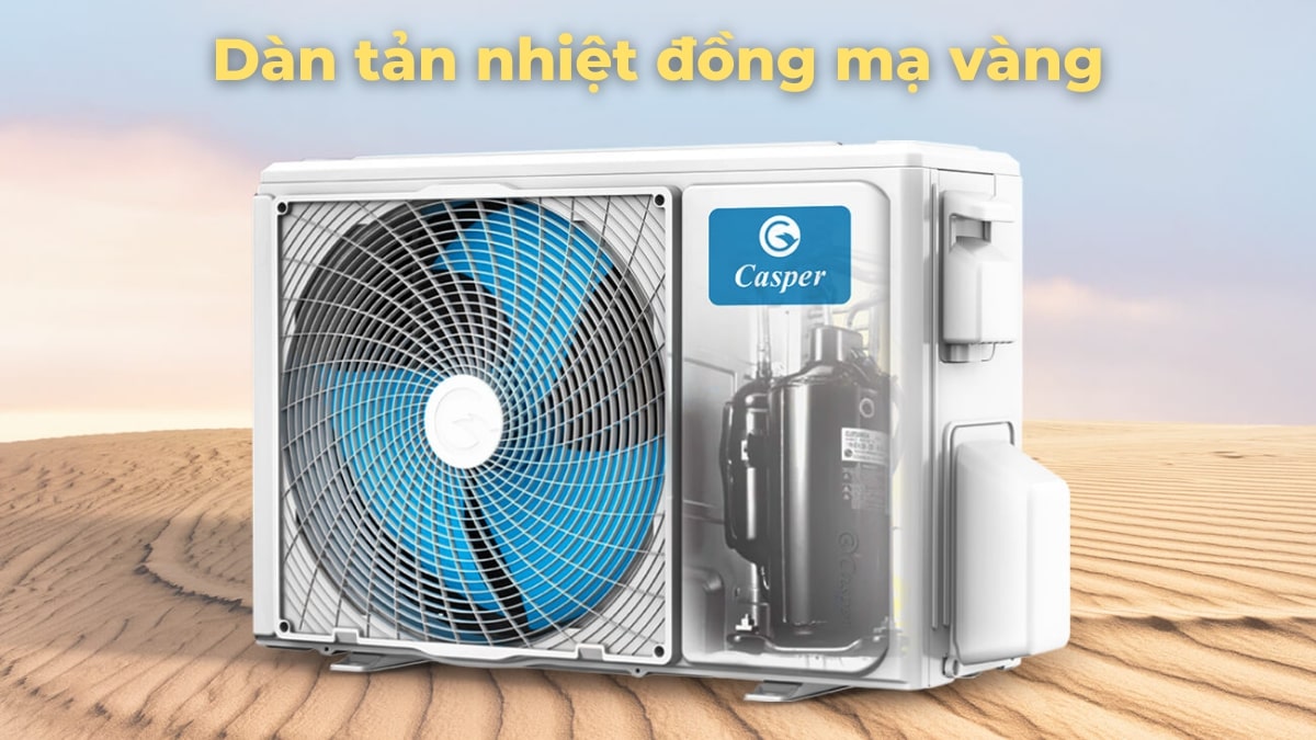 Dàn tản nhiệt được mạ vàng giúp nâng cao độ bền bỉ